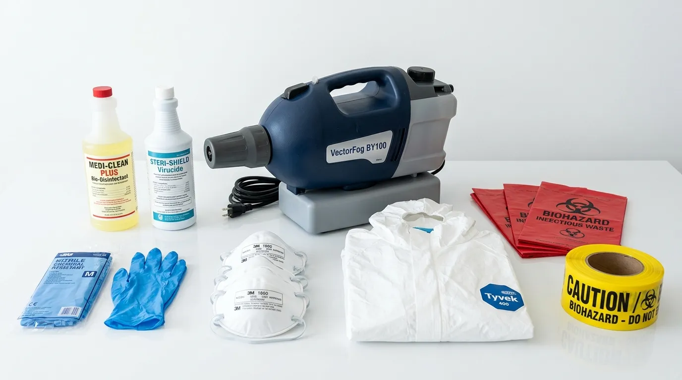 Professional biohazard remediation crew working in Summerfield